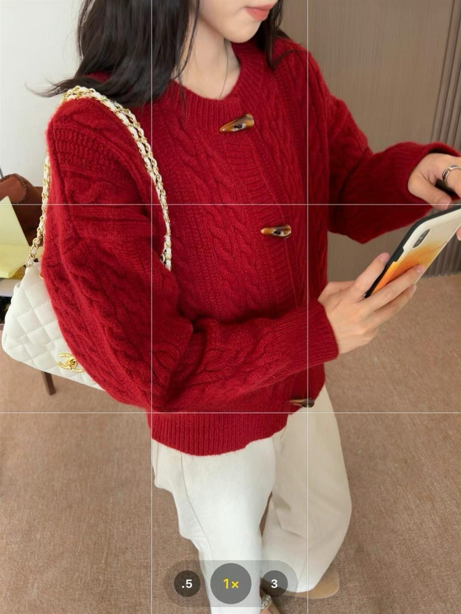 新品　toggle button knit cardigan New Year Toggle Button Cardigan Red – N5 Boutique Shop