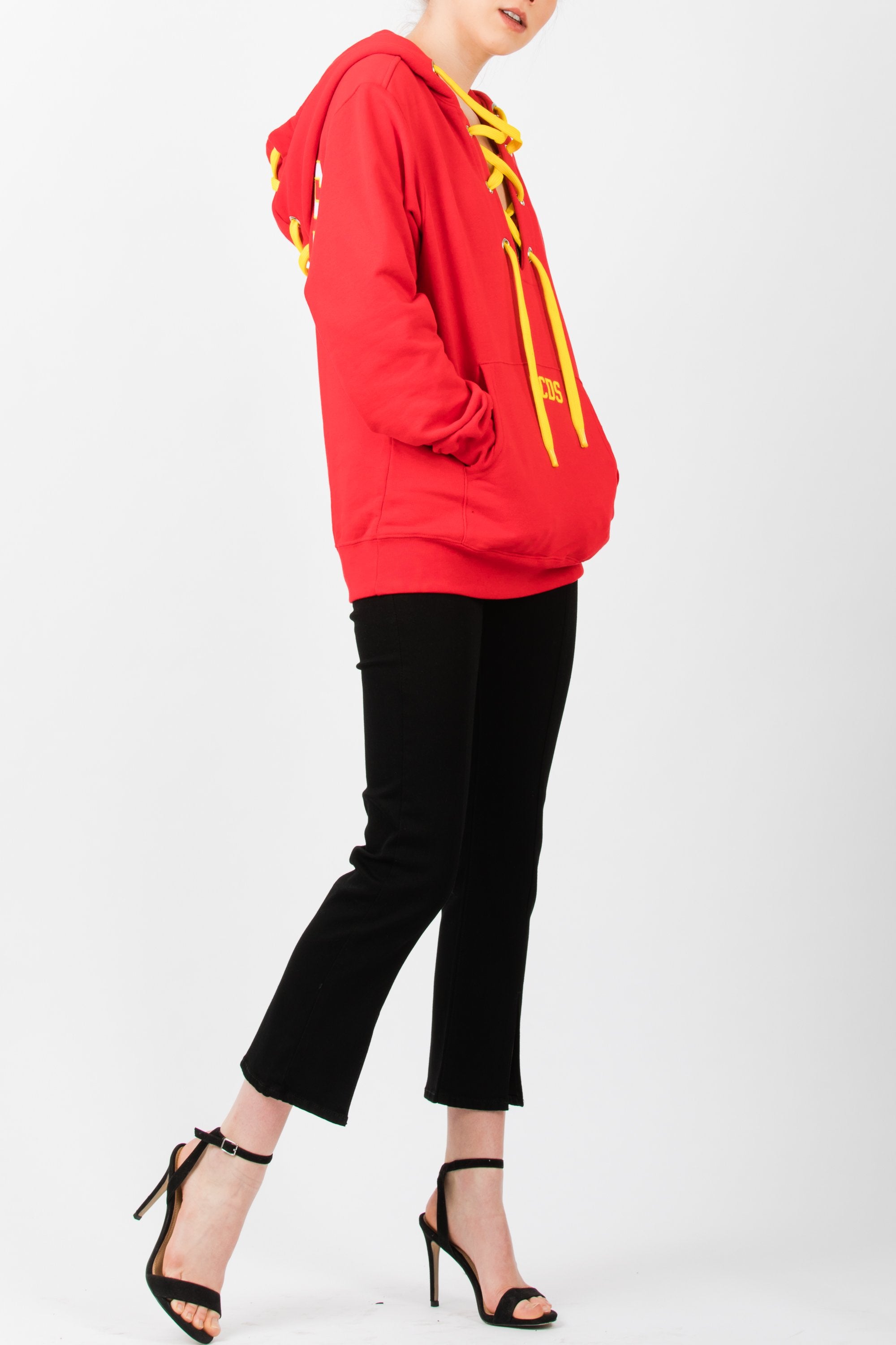 GCDS Full Corset Hoodie Red - Room 29