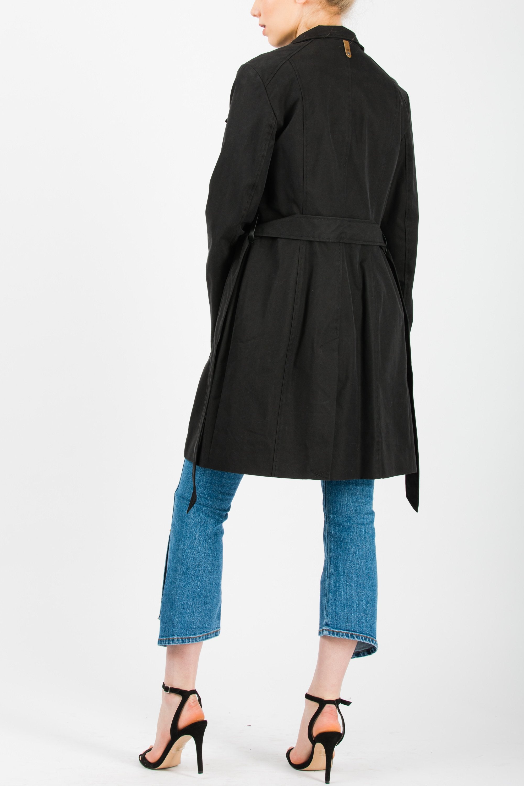 Mackage Estela Ladies Belted Trench Coat Black - Room 29