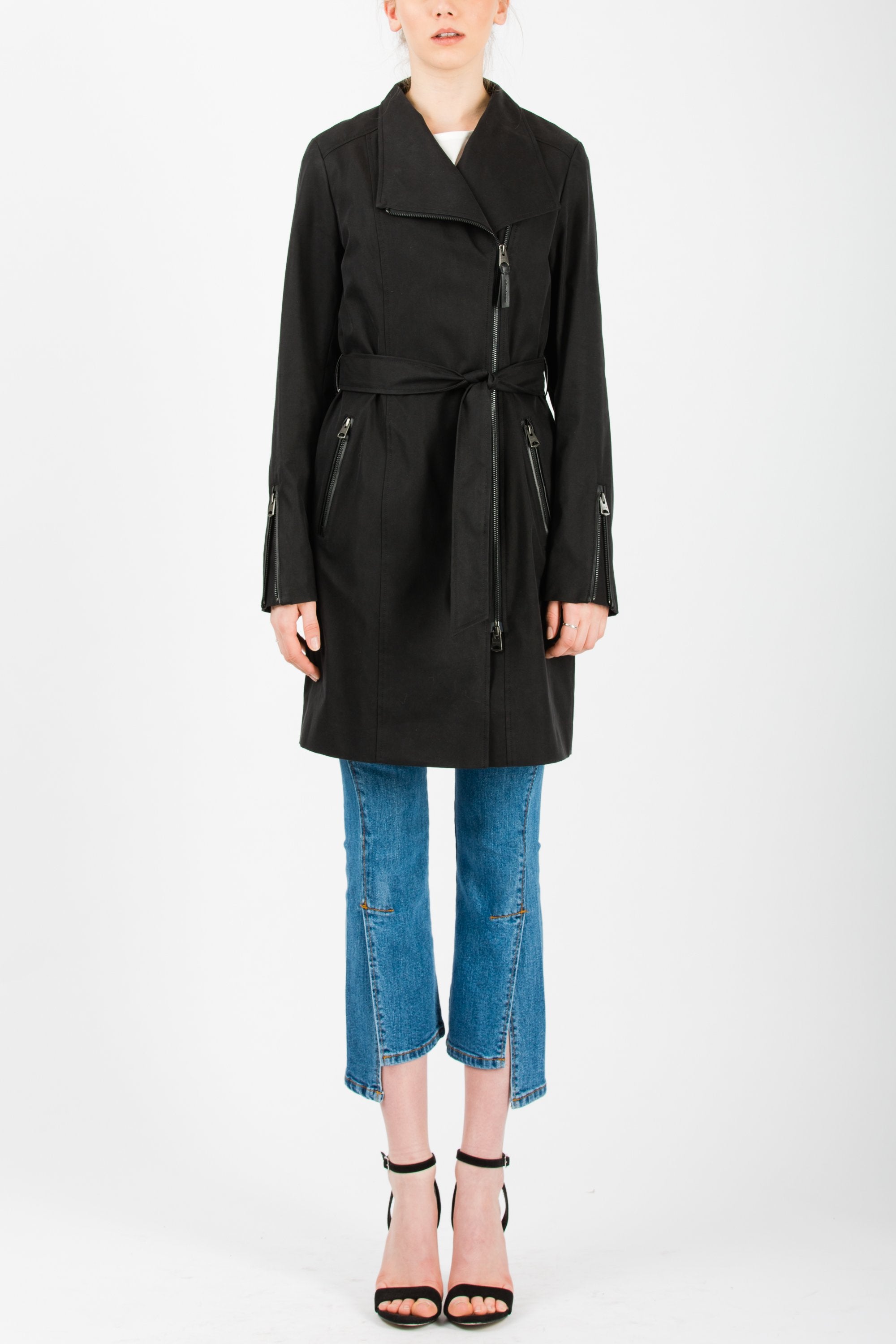 Mackage Estela Ladies Belted Trench Coat Black - Room 29