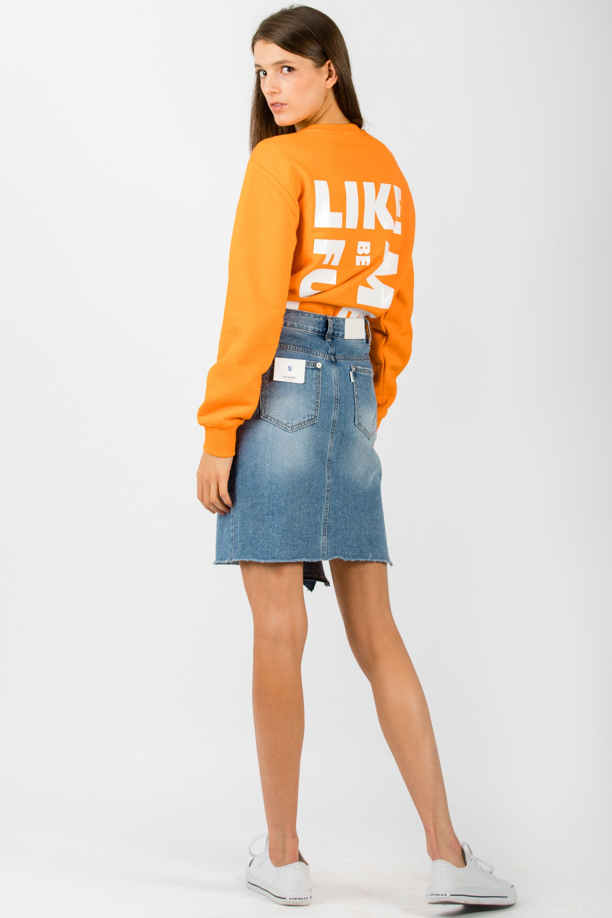 SJYP Woven Denim Mid Skirt - Room 29