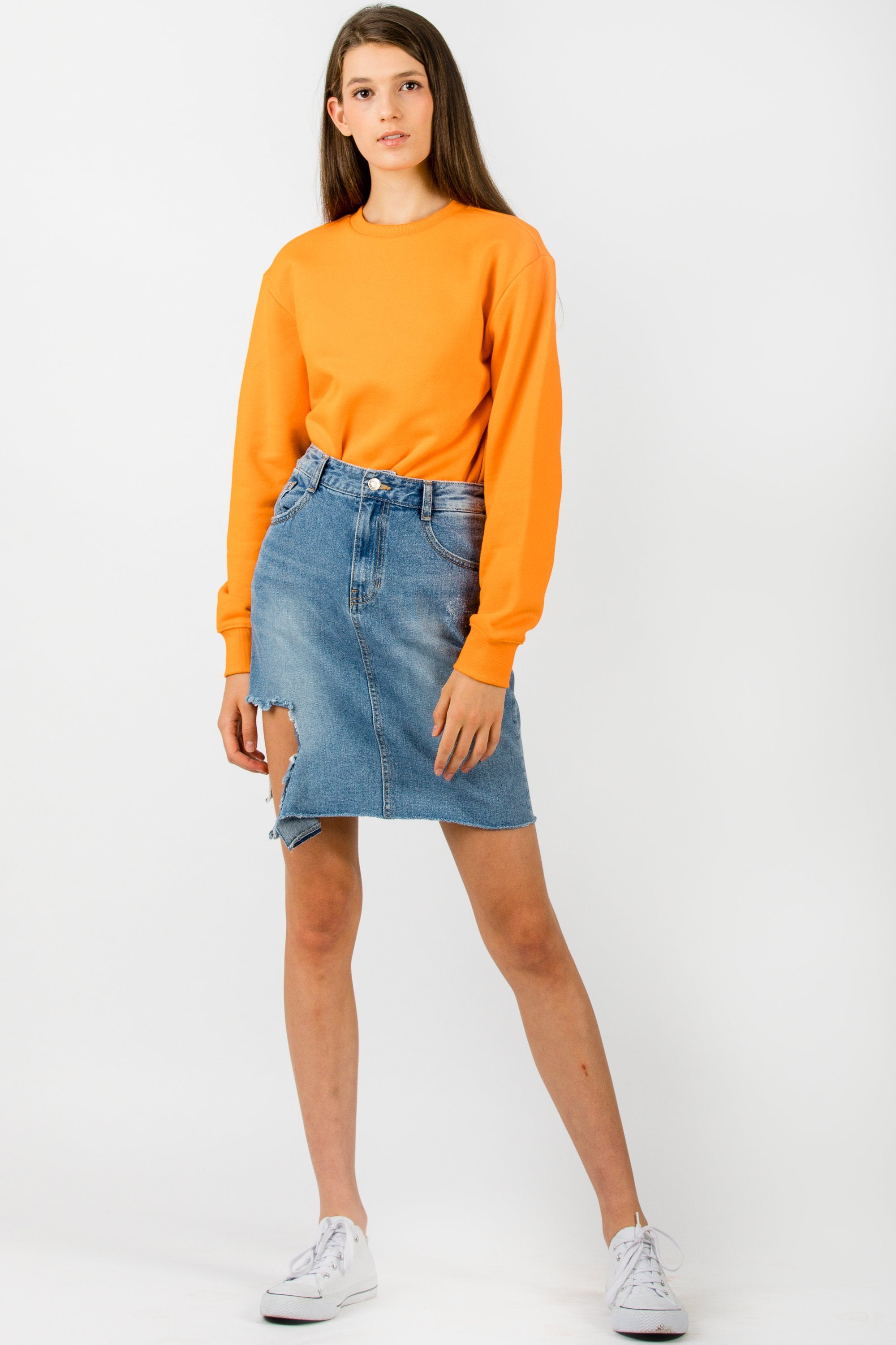SJYP Woven Denim Mid Skirt - Room 29