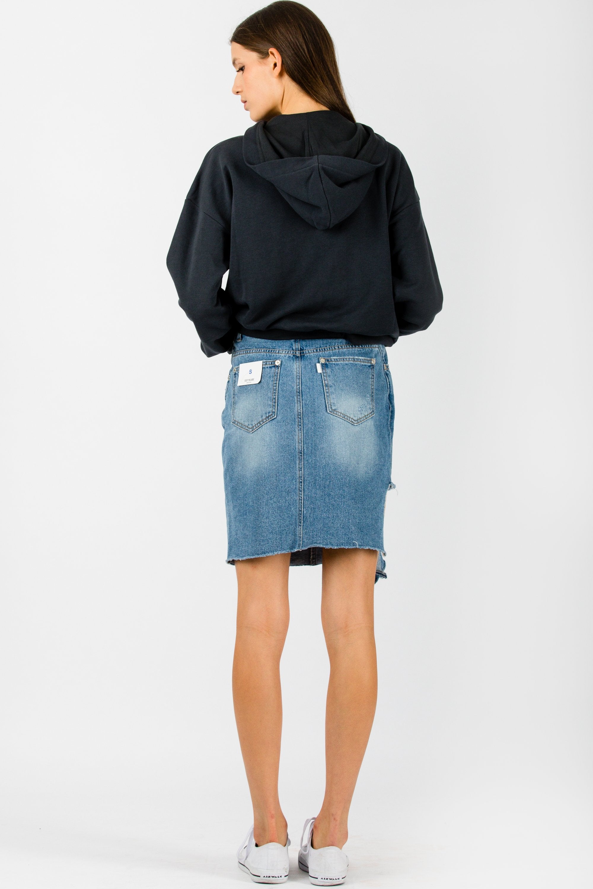 SJYP Woven Denim Mid Skirt - Room 29