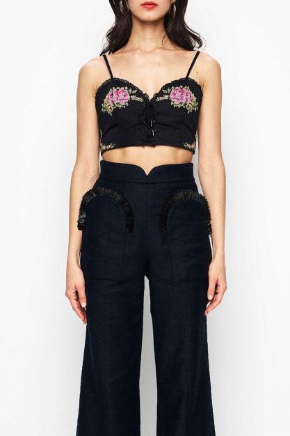 Alice Mccall What A Flirt Top Floral Tapestry Black - Room 29