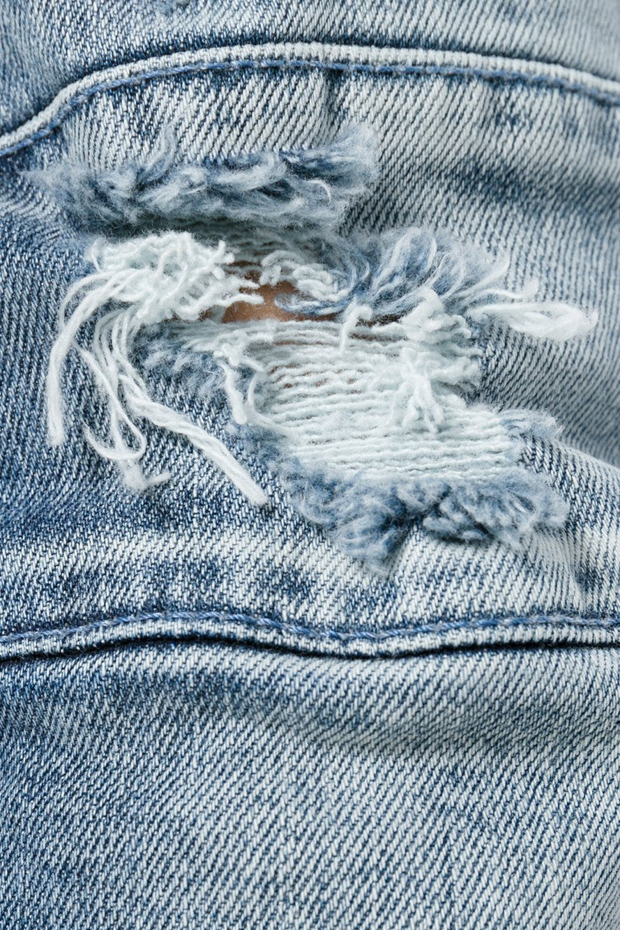 Pierre Balmain Blue Distressed Biker Jeans - Room 29