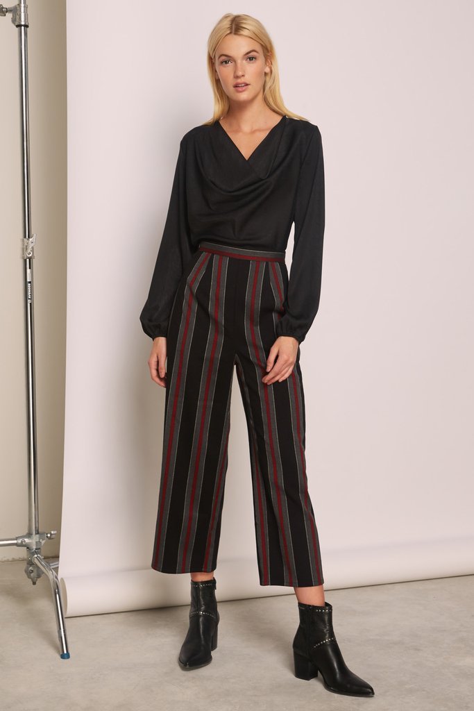 The Fifth Label Reason Stripe Pant Black w/ Red - Room 29