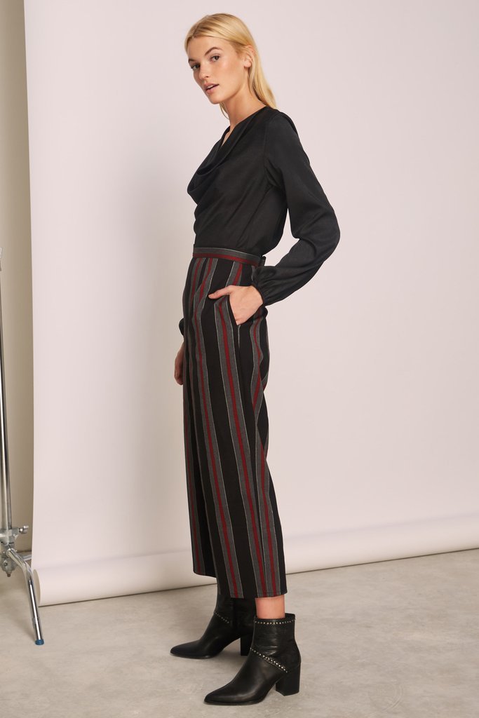 The Fifth Label Reason Stripe Pant Black w/ Red - Room 29