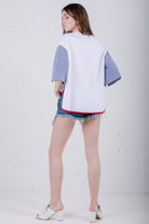 SJYP Short Sleeve Tee with Red Piping - Room 29