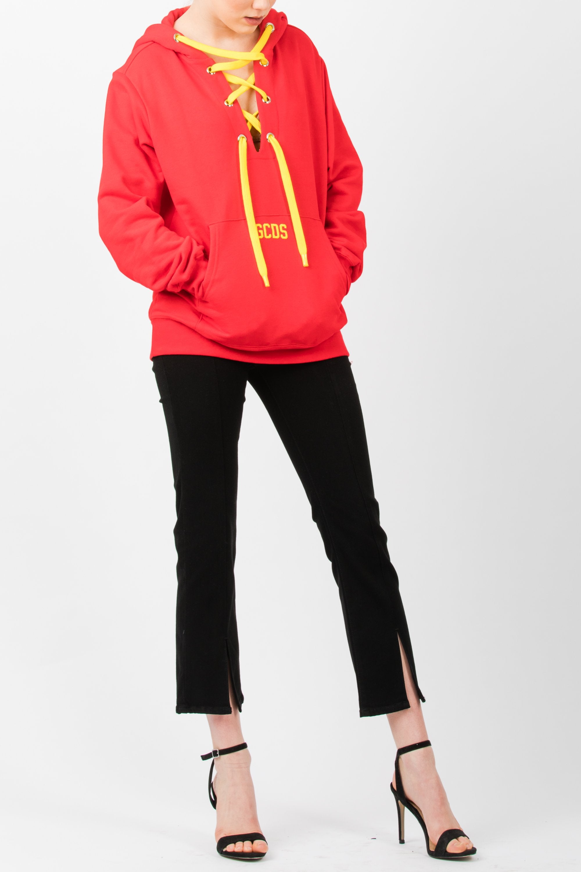 GCDS Full Corset Hoodie Red - Room 29