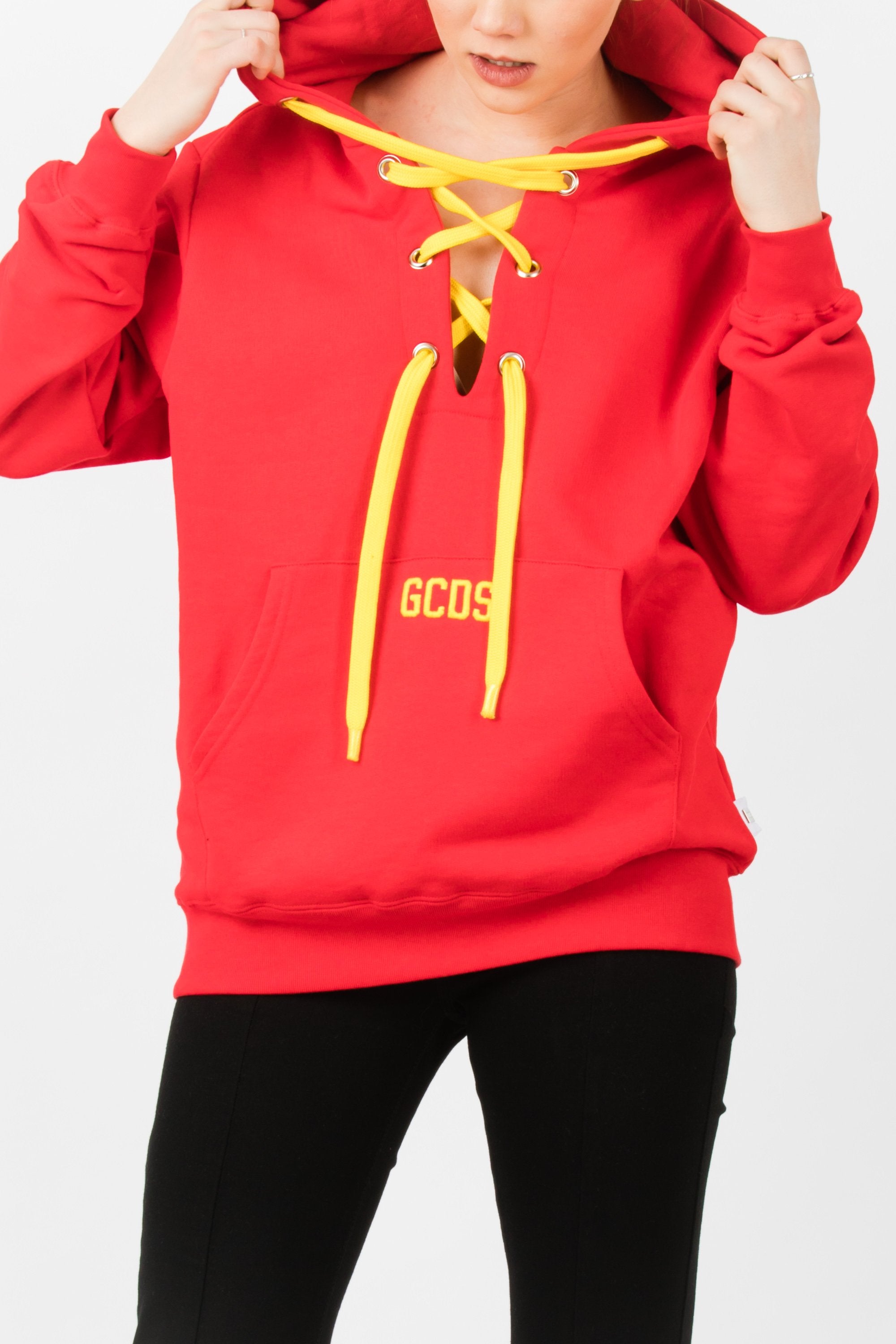 GCDS Full Corset Hoodie Red - Room 29