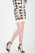 Pierre Balmain Houndstooth Button Tweed Skirt - Room 29