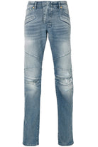 Pierre Balmain Denim Blue Destroyed Biker Jeans - Room 29
